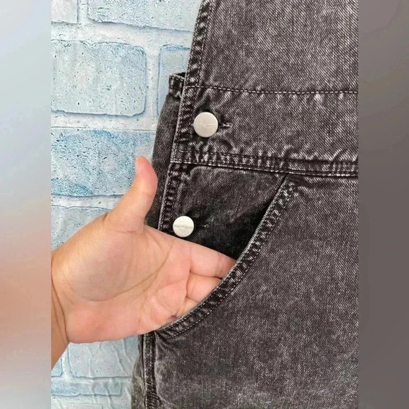 Carhartt Work In Progress acid Black Bib Double Knee Overalls large - Picture 9 of 16